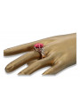 Russische sowjetische Rose 14 Karat 585 Gold Alexandrit Rubin Smaragd Saphir Zirkon Ring vrc014