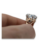 Russische sowjetische Rose 14 Karat 585 Gold Alexandrit Rubin Smaragd Saphir Zirkon Ring vrc014