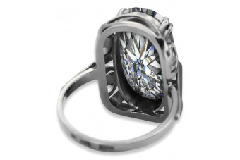 Srebrny pierścionek Rosyjski 925 z Cyrkonią vrc038s Vintage