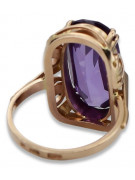 Russische sowjetische Rose 14 Karat 585 Gold Alexandrit Rubin Smaragd Saphir Zirkon Ring vrc084