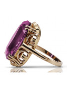 Russische sowjetische Rose 14 Karat 585 Gold Alexandrit Rubin Smaragd Saphir Zirkon Ring vrc084