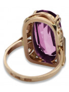 Rose soviétique russe 14k 585 or Alexandrite Ruby Emerald Sapphire Zircon ring vrc084