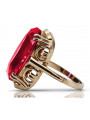 Russische sowjetische Rose 14 Karat 585 Gold Alexandrit Rubin Smaragd Saphir Zirkon Ring vrc084