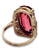 Russische sowjetische Rose 14 Karat 585 Gold Alexandrit Rubin Smaragd Saphir Zirkon Ring vrc084