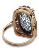 Russische sowjetische Rose 14 Karat 585 Gold Alexandrit Rubin Smaragd Saphir Zirkon Ring vrc084