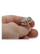 Russische sowjetische Rose 14 Karat 585 Gold Alexandrit Rubin Smaragd Saphir Zirkon Ring vrc084