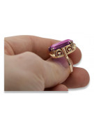 Russische sowjetische Rose 14 Karat 585 Gold Alexandrit Rubin Smaragd Saphir Zirkon Ring vrc014