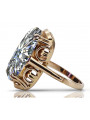 Russische sowjetische Rose 14 Karat 585 Gold Alexandrit Rubin Smaragd Saphir Zirkon Ring vrc014