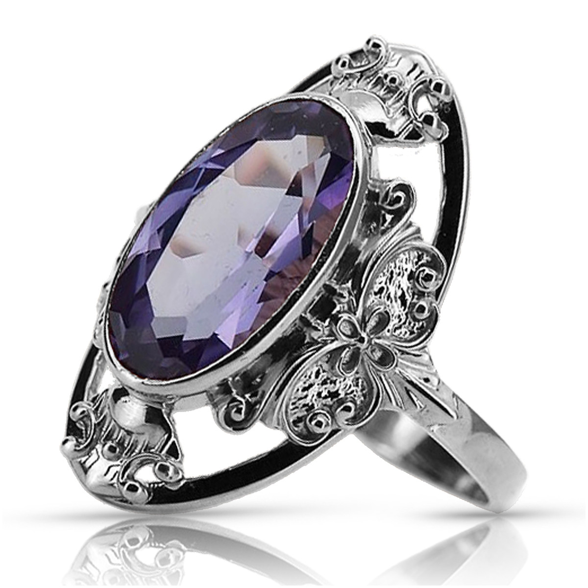 Rose soviétique russe 14k 585 or Alexandrite Ruby Emerald Sapphire Zircon ring vrc014