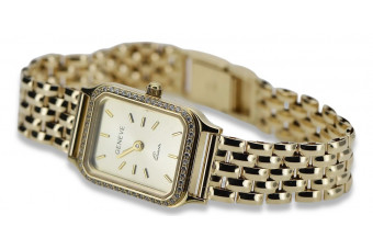 Gold men's watch Geneve ★ zlotychlopak.pl ★ Gold purity 585 333 Low Price!