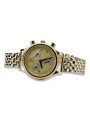 Goldene Herrenuhr Geneve ★ zlotychlopak.pl ★ Gold Reinheit 585 333 Niedriger Preis!