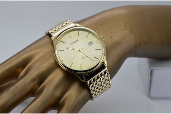 Золотые мужские часы Geneve ★ zlotychlopak.pl ★ Чистота золота 585 333 Низкая цена!