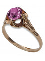 Russische sowjetische Rose 14 Karat 585 Gold Alexandrit Rubin Smaragd Saphir Zirkon Ring vrc014