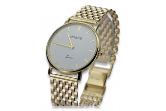 Montre Homme Jaune 14k 585 or Geneve mw004ydw&mbw005y