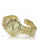 Yellow 14k 585 gold men's Geneve watch mw005y&mbw007y