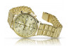 Reloj Geneve de hombre amarillo 14k 585 oro mw005y&mbw007y