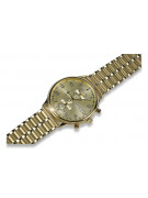 Reloj Geneve de hombre amarillo 14k 585 oro mw005y&mbw007y