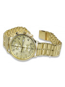 Reloj Geneve de hombre amarillo 14k 585 oro mw005y&mbw007y