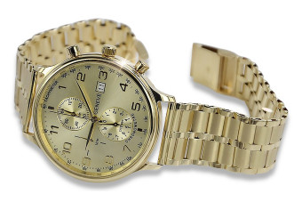 Jaune 14k 585 or Montre Genève pour homme mw005y&mbw007y
