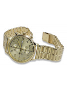 Жълт 14k 585 златен мъжки часовник Geneve mw005y&mbw007y