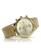 Reloj italiano amarillo 14k 585 oro para hombre Geneve mw007y&mbw014y