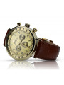 Elegante reloj de hombre con correa de oro 14k 585 Geneve mw012y-y