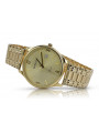 Gold men's watch Geneve ★ zlotychlopak.pl ★ Gold purity 585 333 Low Price!