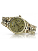 Gold men's watch Geneve ★ zlotychlopak.pl ★ Gold purity 585 333 Low Price!