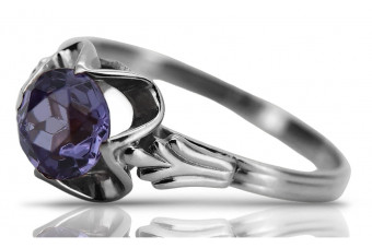 Bague Alexandrite en argent soviétique russe 925 vrc023s Vintage