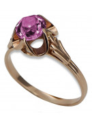 Russische sowjetische Rose 14 Karat 585 Gold Alexandrit Rubin Smaragd Saphir Zirkon Ring vrc084