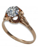 Russische sowjetische Rose 14 Karat 585 Gold Alexandrit Rubin Smaragd Saphir Zirkon Ring vrc084