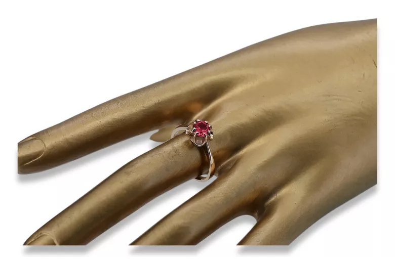 Russische sowjetische Rose 14 Karat 585 Gold Alexandrit Rubin Smaragd Saphir Zirkon Ring vrc084