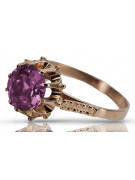 Russische sowjetische Rose 14 Karat 585 Gold Alexandrit Rubin Smaragd Saphir Zirkon Ring vrc014