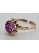 Russische sowjetische Rose 14 Karat 585 Gold Alexandrit Rubin Smaragd Saphir Zirkon Ring vrc014