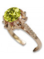 Russische sowjetische Rose 14 Karat 585 Gold Alexandrit Rubin Smaragd Saphir Zirkon Ring vrc014