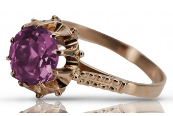 Rose soviétique russe 14k 585 or Alexandrite Ruby Emerald Sapphire Zircon ring vrc084