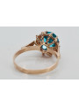 Russische sowjetische Rose 14 Karat 585 Gold Alexandrit Rubin Smaragd Saphir Zirkon Ring vrc084