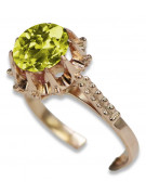 Russische sowjetische Rose 14 Karat 585 Gold Alexandrit Rubin Smaragd Saphir Zirkon Ring vrc084