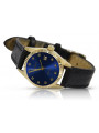 Gold men's watch Geneve ★ zlotychlopak.pl ★ Gold purity 585 333 Low Price!