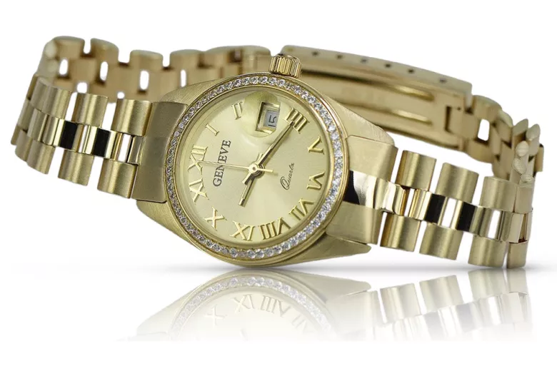 Reloj ★ de oro para damas zlotychlopak.pl Pureza de oro 585 333 ¡★ Precio bajo!