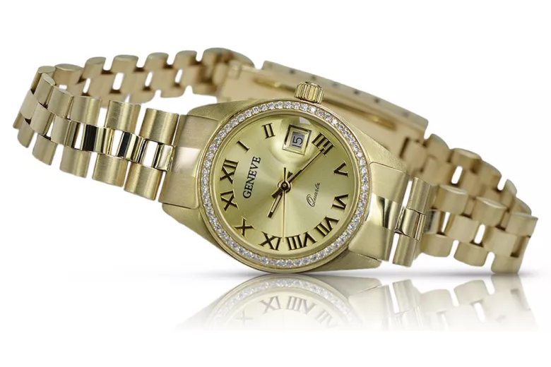 Reloj ★ de oro para damas zlotychlopak.pl Pureza de oro 585 333 ¡★ Precio bajo!