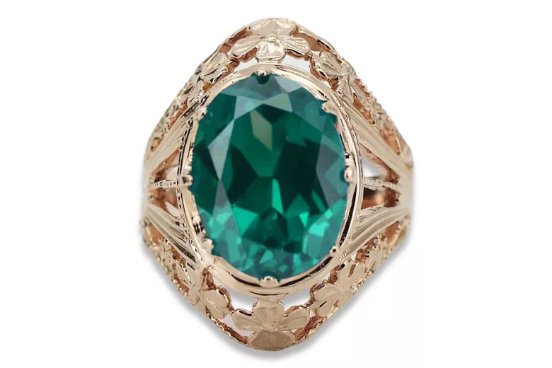 Inel sovietic rusesc din aur 585 trandafir 14k alexandrit rubin smarald safir zircon vrc014