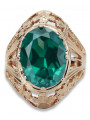 Russian Soviet rose 14k 585 gold Alexandrite Ruby Emerald Sapphire Zircon ring  vrc014