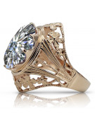 Russische sowjetische Rose 14 Karat 585 Gold Alexandrit Rubin Smaragd Saphir Zirkon Ring vrc014