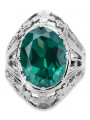 Rose soviétique russe 14k 585 or Alexandrite Ruby Emerald Sapphire Zircon ring vrc014