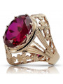 Rose soviétique russe 14k 585 or Alexandrite Ruby Emerald Sapphire Zircon ring vrc084