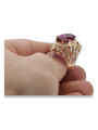 Russische sowjetische Rose 14 Karat 585 Gold Alexandrit Rubin Smaragd Saphir Zirkon Ring vrc084