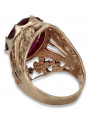 Russische sowjetische Rose 14 Karat 585 Gold Alexandrit Rubin Smaragd Saphir Zirkon Ring vrc084