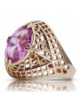 Russische sowjetische Rose 14 Karat 585 Gold Alexandrit Rubin Smaragd Saphir Zirkon Ring vrc030