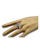 Russische sowjetische Rose 14 Karat 585 Gold Alexandrit Rubin Smaragd Saphir Zirkon Ring vrc014